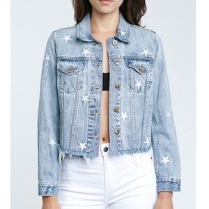Pistola Brando Star Cut- Off Denim Jacket in Zodiac